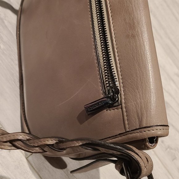 Danier genuine leather taupe crossbody bag - Picture 3 of 7